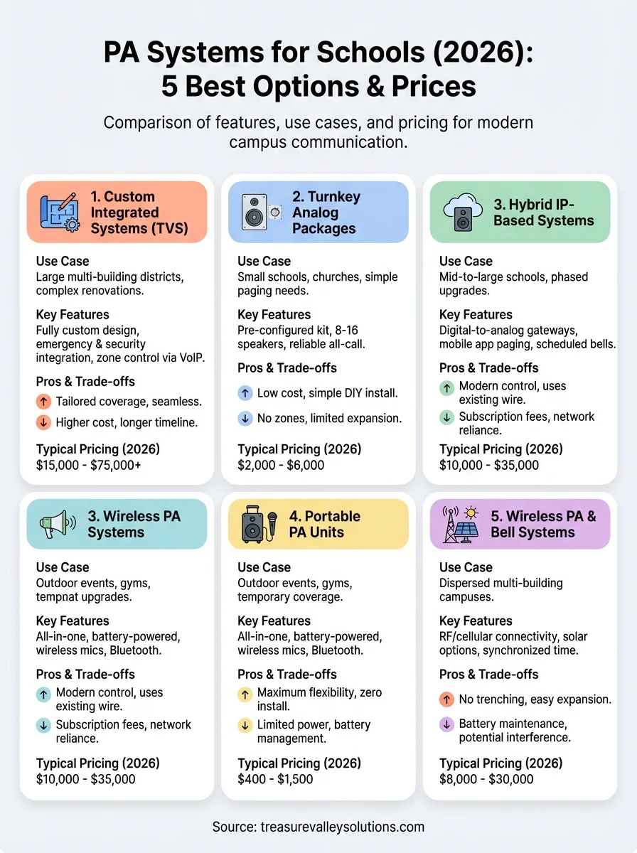 pa systems for schools infographic
